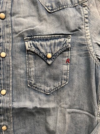 Camicia jeans Replay slim fit blu taglia S