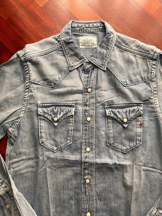 Camicia jeans Replay slim fit blu taglia S