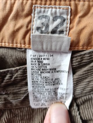 Pantalón Pana Timberland Marrón Talla M
