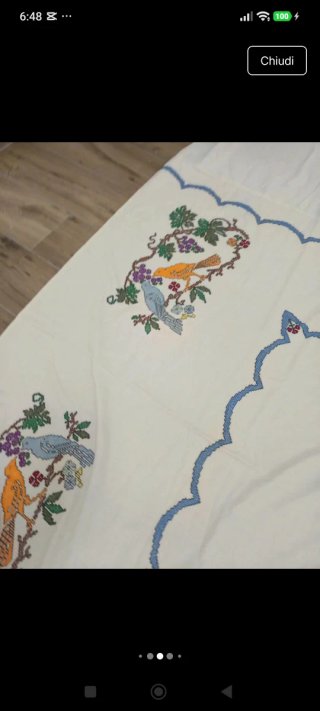 Coperta punto croce fatta a mano