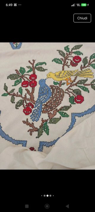 Coperta punto croce fatta a mano