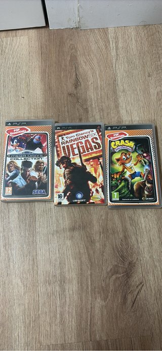 Lote 3 Juegos PSP: Sonic, Rainbow Six, Crash