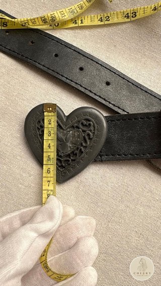 Cinturón Playboy Corazón Negro