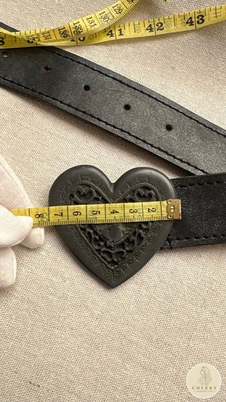 Cinturón Playboy Corazón Negro