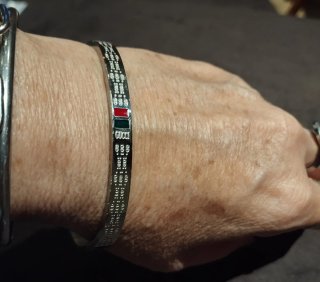 Pulsera inspirada en Gucci Plateada Cierre Invisib