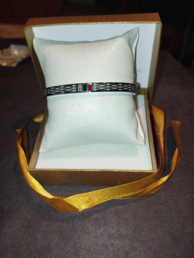 Pulsera inspirada en Gucci Plateada Cierre Invisib