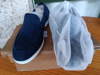 Mocasines ante azul talla 41