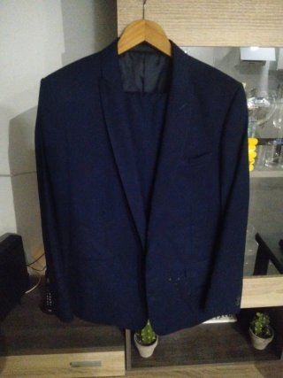 Traje de chaqueta azul caballero