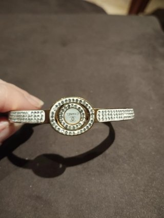 Brazalete tipo Chanel Plateado L 20cm
