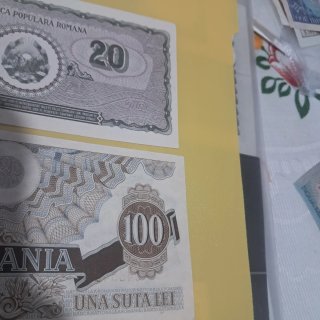 Billetes Rumanía 20 y 100 Lei (1947-1950)