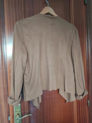 Chaqueta antelina marrón talla única