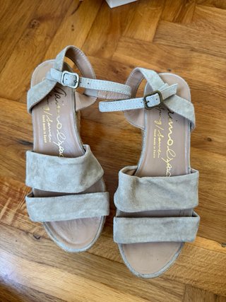 Sandalias Plataforma Esparto Beige
