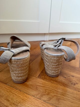 Sandalias Plataforma Esparto Beige