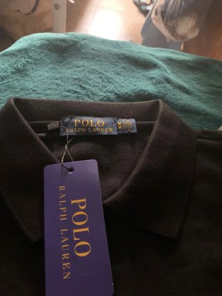 Polo Ralph Lauren Negro Logo Rojo Talla S