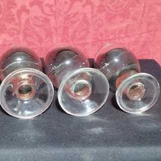 Antiguas copas de cristal grueso Murano