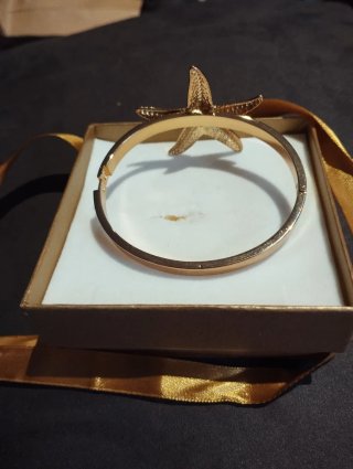 Pulsera Brazalete Estrella Dorada L 19 cm