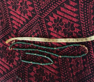 Collar y pulsera Malaquita verde y dorada