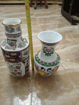 Jarrón estilo japonés de porcelana
