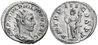 Antoniniano plata romano Filipo I