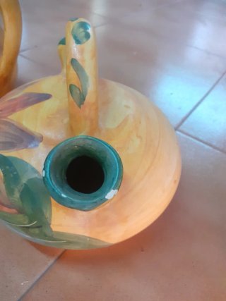 Conjunto Vintage Cerámica Jarras Florales