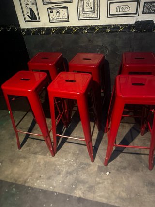 Seggiolini Rossi Metallici (Set di 6)