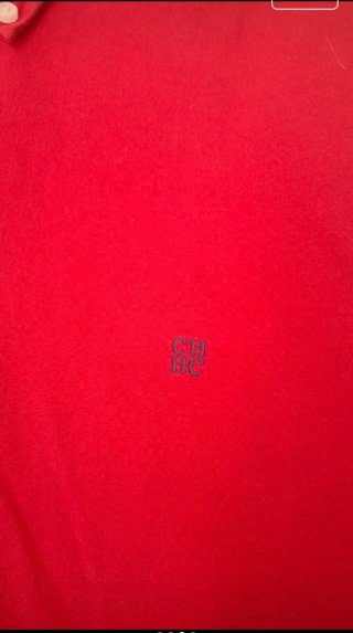 Camisa Carolina Herrera Roja algodón