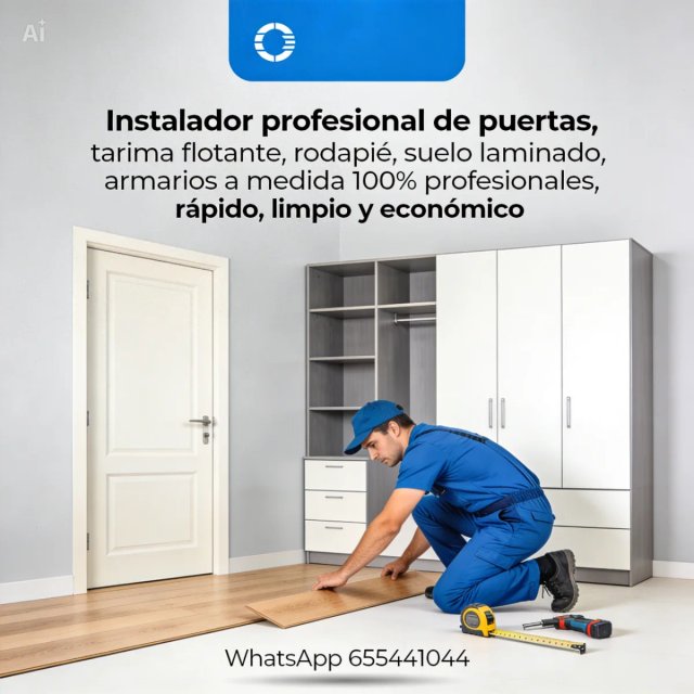 INSTALADOR PROFESIONAL PUERTAS TARIMA RODAPIE MADR