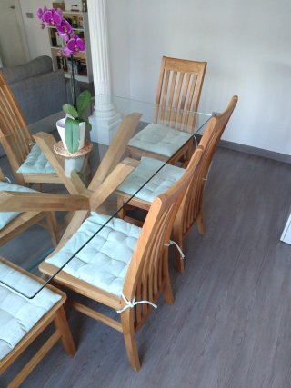6 Sillas de comedor de madera