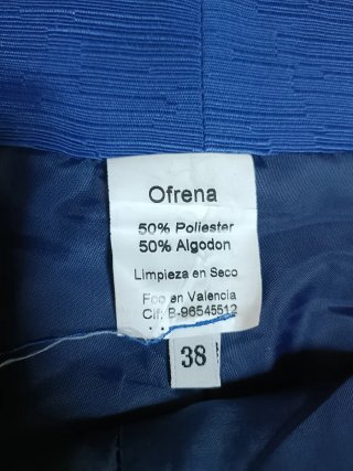 Traje de Torrentí azul