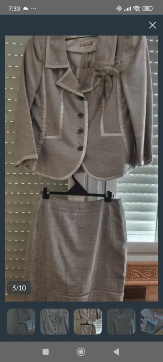 Traje de chaqueta , cuerpo y falda Talla 40