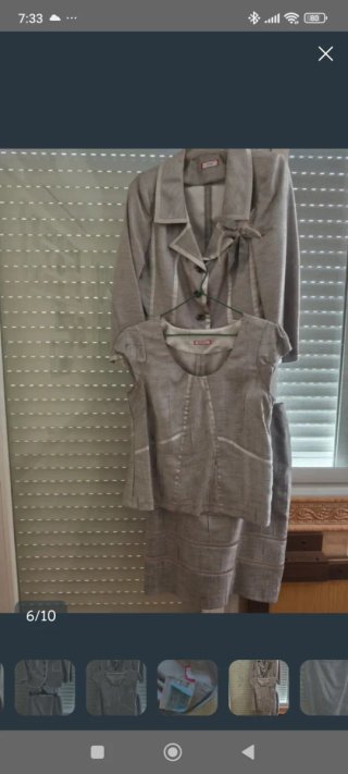 Traje de chaqueta , cuerpo y falda Talla 40
