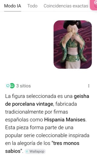 Figura Geisha Hispania Porcelana Antigua