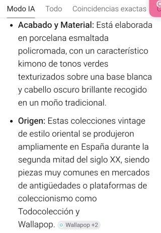 Figura Geisha Hispania Porcelana Antigua