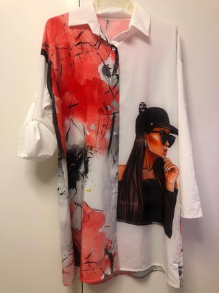 Camisa oversize estampada