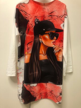 Camisa oversize estampada