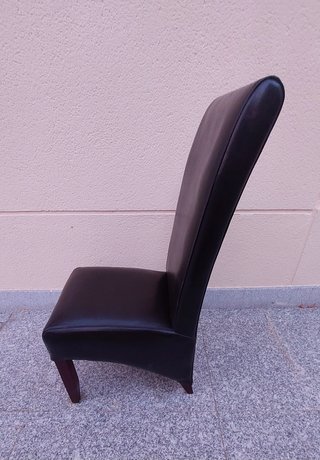 SILLAS DE COMEDOR EN PIEL MARRON (VER OFERTA)