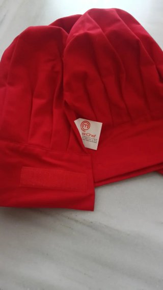 Gorros de Cocina Masterchef Rojos (2 Unidades)