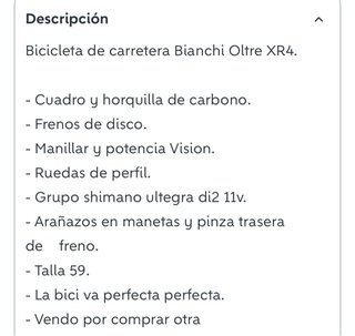 Bianchi Oltre XR4 Talla 59