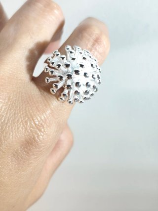 Anillo Plata Diseño Destellos