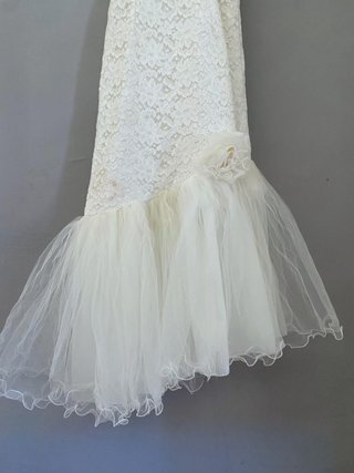 Vestido Novia Vintage 90s Encaje Sirena