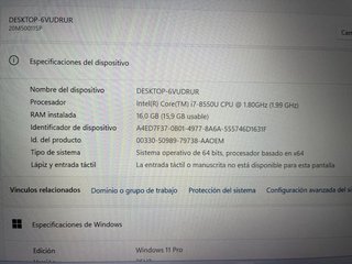 Portátil Lenovo L380 Negro i7-8550U