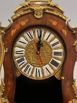 Reloj con marquetería y bronce, Luis XV