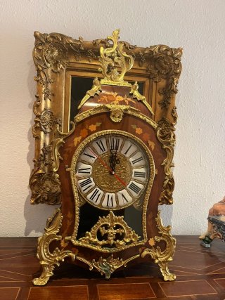 Reloj con marquetería y bronce, Luis XV