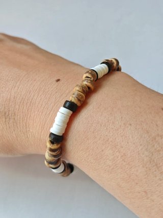 Conjunto collar y pulsera surfero unisex