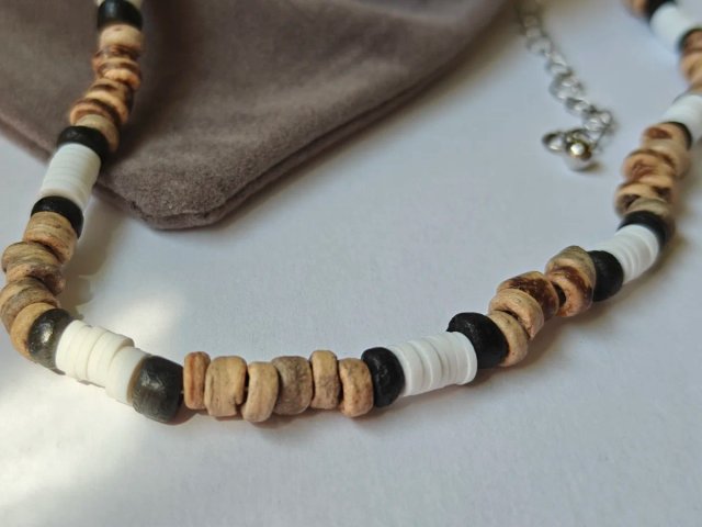 Conjunto collar y pulsera surfero unisex