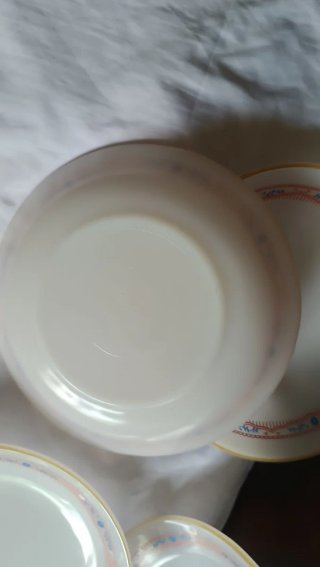 5 Platos Termocrisa Vintage Opalino México