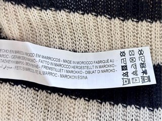 Falda de punto canalé rayas blanco & negro Talla M