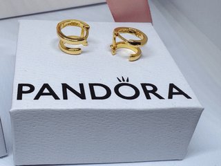 Pendientes Pandora Doble Aro Dorados