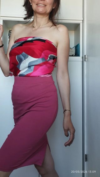 Falda tubo rosa Amisu Talla 36
