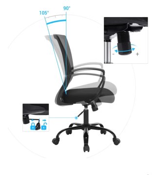 Silla de Oficina Ergonómica Negra